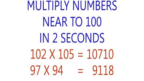 Fast Mental Multiplication Trick Multiply Any Two Digit Numbers Near