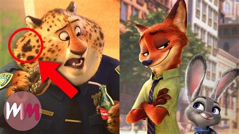 Top 10 Hidden Zootopia Easter Eggs You Missed Youtube