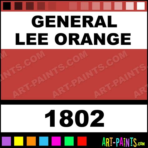 General Lee Orange Acrylic Enamel Paints 1802 General Lee Orange