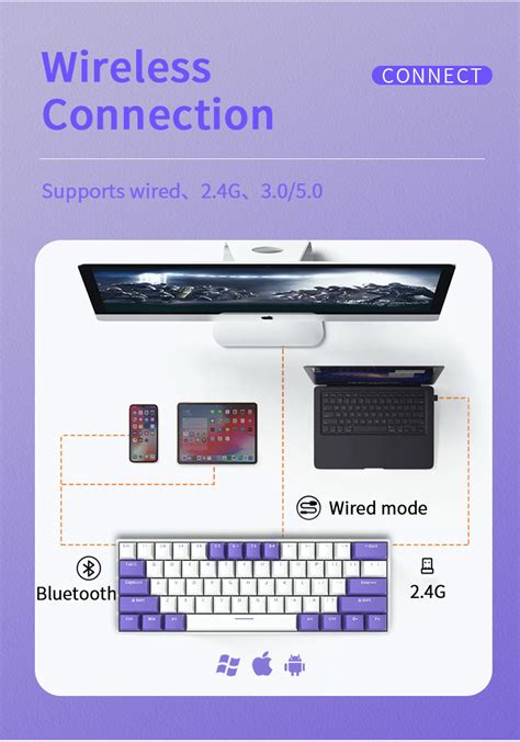 New Readson Hw Rgb Hot Swap Wired G Wireless Bluetooth Mode Keys Game Mechanical
