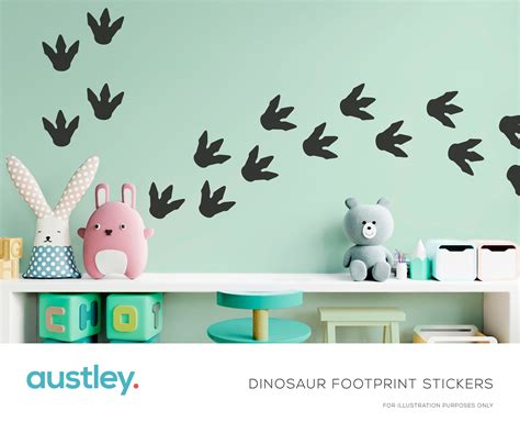 Dinosaur Footprint Stickers Dinosaur Wall Decals Dinosaur Etsy