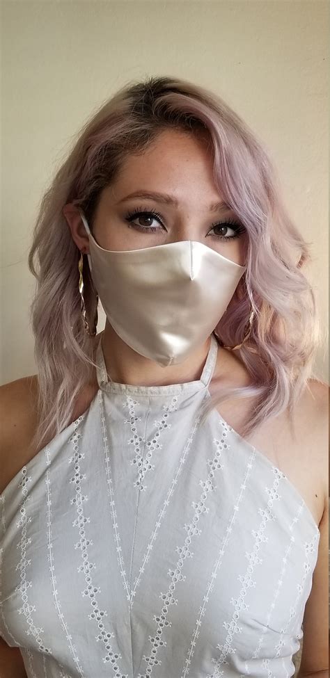 Satin Nude Face Masks Adjustable Loops Fitted Style Colors Etsy