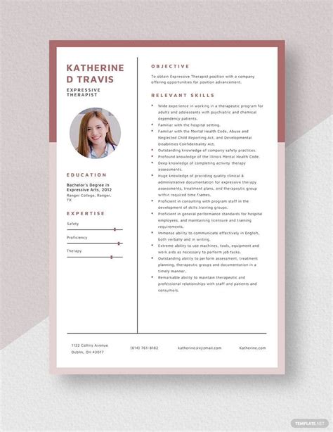 Free Therapist Resume Templates Download In Word Apple Pages