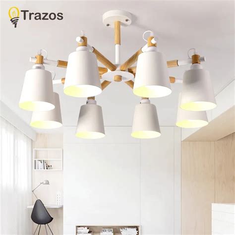 TRAZOS Plafonnier LED En Bois Au Design Nordique Moderne Luminaire