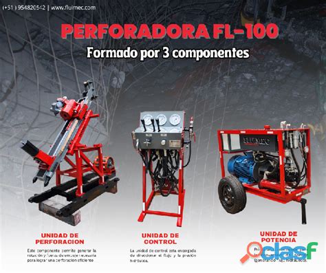 Perforadora Fl 100 Maquinaria Formada Por 3 Componentes En Arequipa