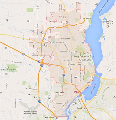 Peoria Illinois Map
