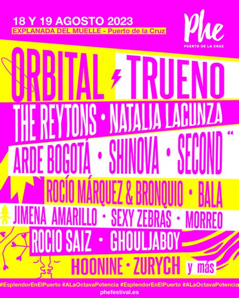 Orbital Y Trueno Cabezas De Cartel De Phe Festival 2023 MERCADEO POP