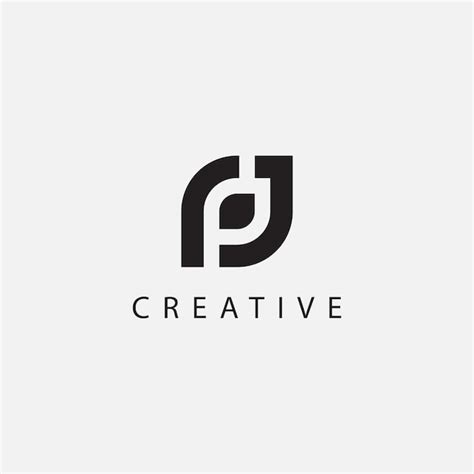 Premium Vector Creative Minimalist Letters P And J Logo Icon Design