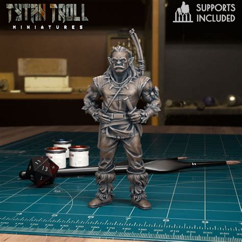 3D Printable DnD Heroes Ranger Bundle Pre Supported By TytanTroll