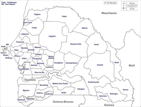 Printable Senegal Physical Map Free Download And Print For You