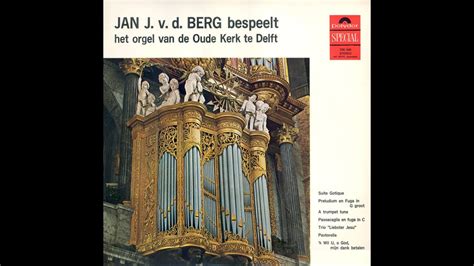 Jan J Van Den Berg Bespeelt Het Orgel Van Oude Kerk Te Delft Van Een