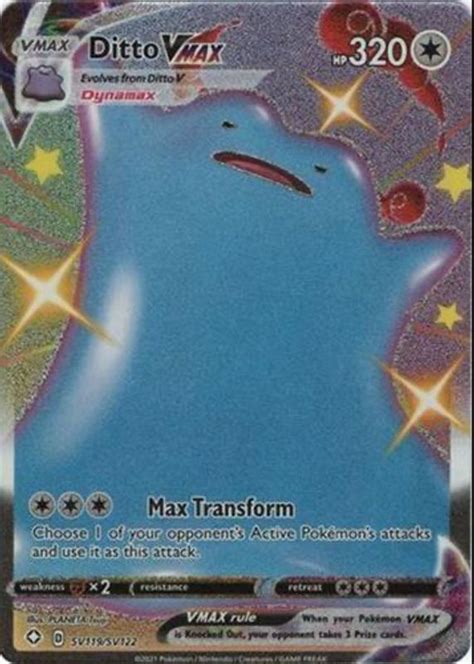 Ditto VMAX 2021 Shining Fates SV119 Shiny Rare Full Art Price Guide