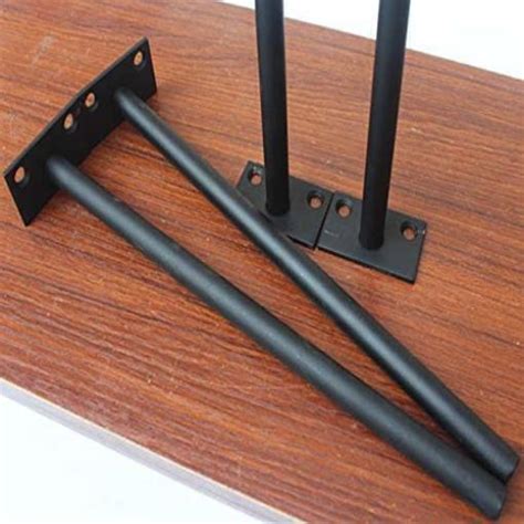 8 Pcs 10 Black Solid Steel Floating Shelf Bracket Blind Supports Wood