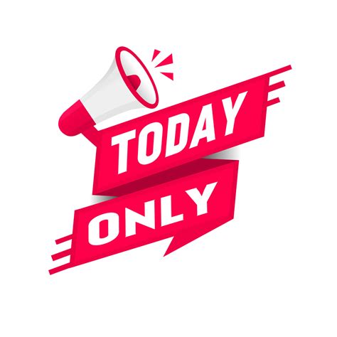Today Only Banner Flat Icon Vector Design Template 16623375 Vector