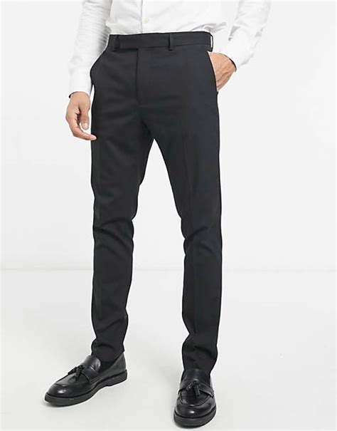 Asos Design Skinny Suit Pants In Black Asos