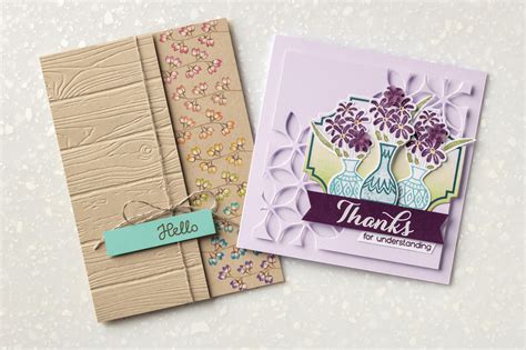 Stampin Up Cards Made Using The Varied Vases And Vibrant Vases Stamp