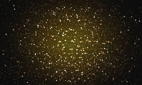 Golden Glitter Particles On Dark Background Golden Shining Confetti