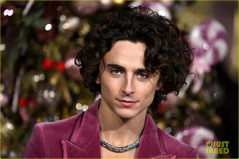 Timothee Chalamet Wears Pink Velvet Suit With No Shirt At Wonka World