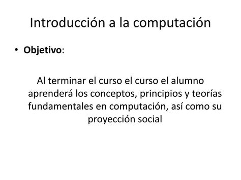 Ppt Introducci N A La Computaci N Powerpoint Presentation Free