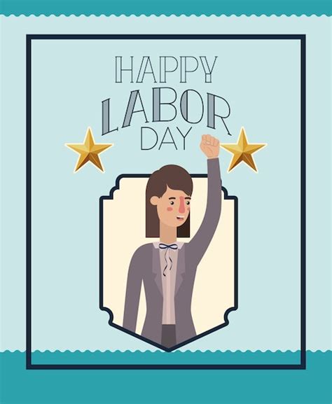 Premium Vector Happy Labor Day Card