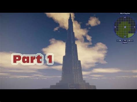 How To Build The Burj Khalifa Scale In Minecraft Tutorial Part