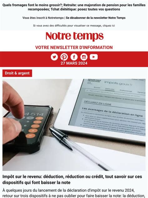 Notretemps Imp Ts Sur Le Revenu Tout Savoir Sur Les Dispositifs Qui