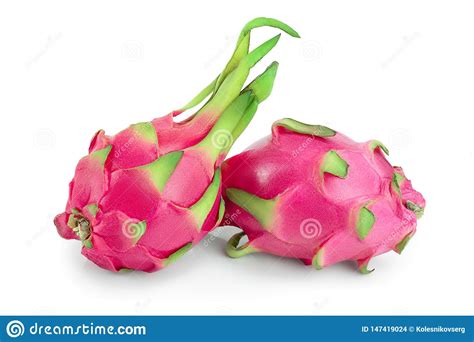 Fruta Madura Pitaya O Pitahaya Del Drag N Aislados En El Fondo Blanco