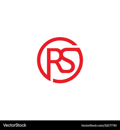 Rs logo symbol Royalty Free Vector Image - VectorStock