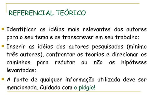 Como Fazer O Referencial Teorico De Um Pre Projeto