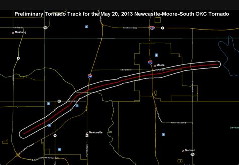 Mike Smith Enterprises Blog: Path of Moore-Area Tornado