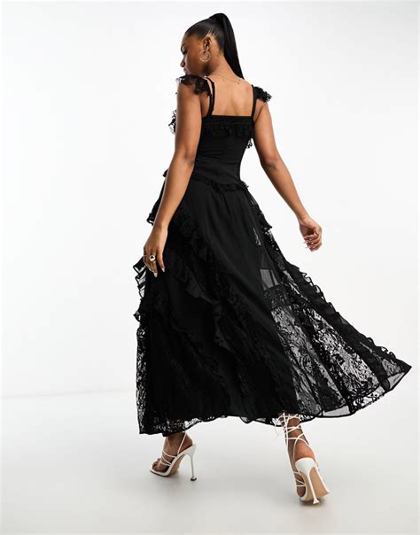 Miss Selfridge Black Lace Maxi Dress Shop Jkuat Ac Ke