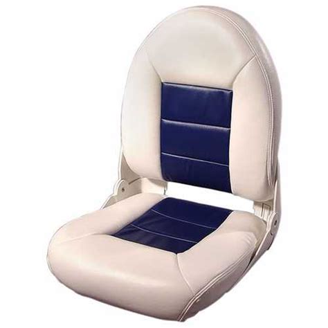 Tempress Navistyle High Back Boat Seat White Blue Marine Hi Back