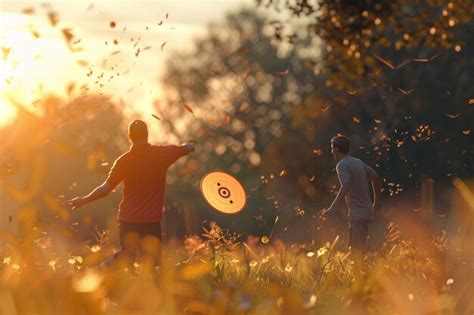 Friends Playing Frisbee Premium Ai Generated Image