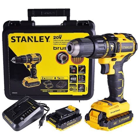 Parafusadeira Furadeira Stanley Sbh S K Impacto Bivolt V Brushless