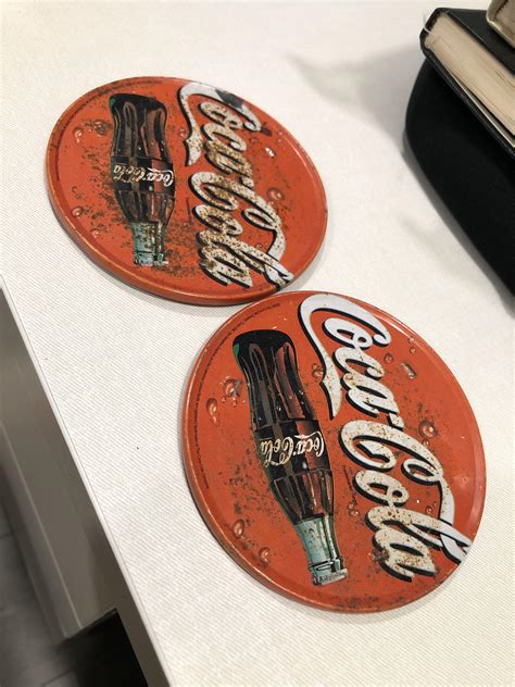 2 Pc Vintage Coca Cola Coaster Hobbies And Toys Memorabilia And Collectibles Vintage Collectibles