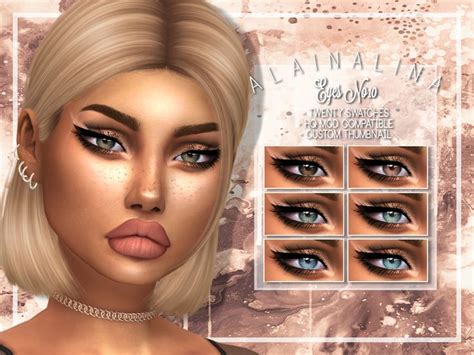 AlainaLina Eyes No10 Sims 4 Custom Content Eye Contacts Realistic