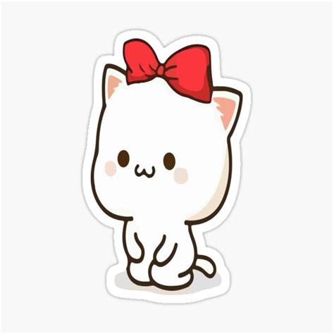 "Mochi Mochi Peach Cat" Sticker for Sale by Mochi-Animals | Redbubble