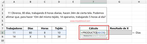 Regla De Tres Compuesta En Excel Ninja Del Excel