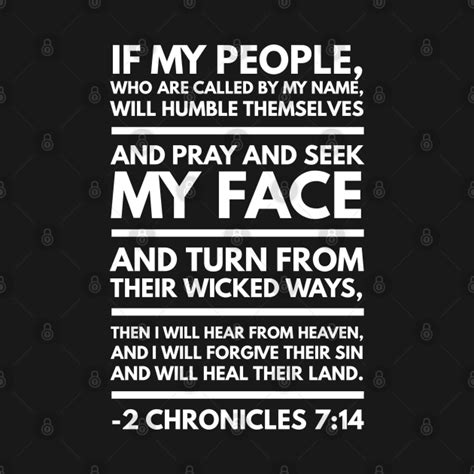 Christian Faith Bible Verse If My People Who Are Called By My Name