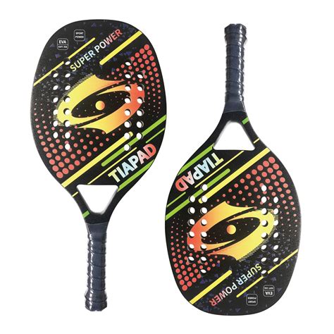 Tiapad Oem Beach Tennis Racket Carbon Fiber Grit Surface With Eva