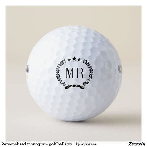 Personalized monogram golf balls with classy crest | Zazzle | Golf ball ...