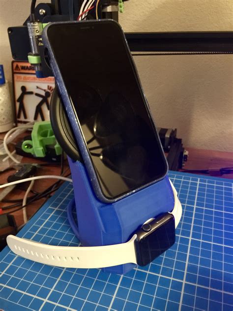 Iphone X And Apple Watch Wireless Charging Stand 3d Printed Mophie Wireless Charger