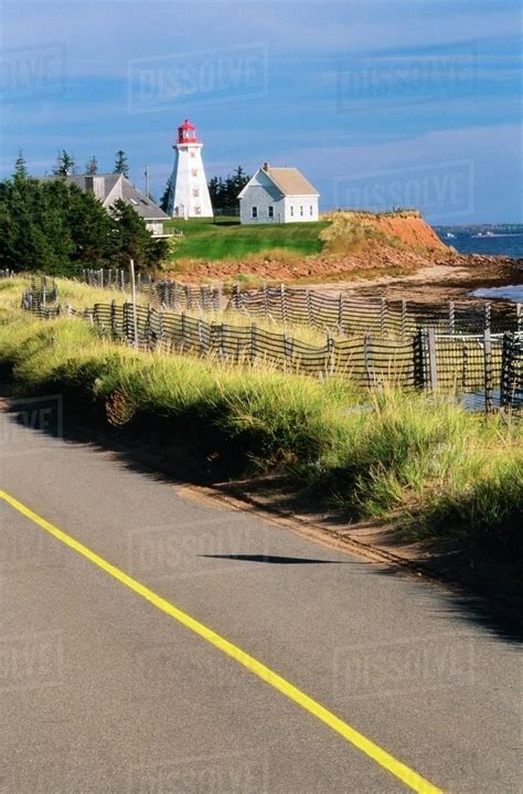 Panmure Island Lighthouse Prince Edward Island Canada Stock Photo