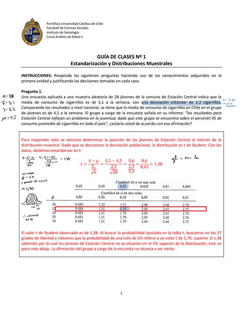 Solution Guia Clase Estandarizacion Y Distribuciones Muestrales