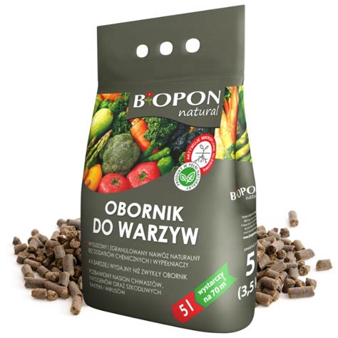 Obornik Granulowany do Warzyw 5L Naturalny Nawóz do Ogrodu Biopon