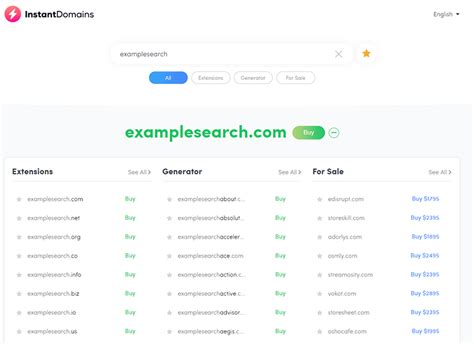 Instant Domains The Essential Instant Domain Name Search Tool [sponsor