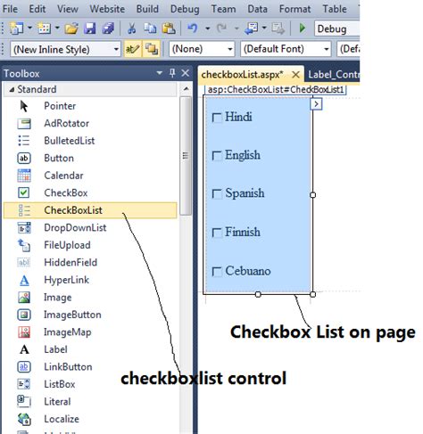 Asp Net Checkbox List