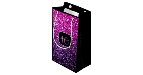 Purple Pink Ombre Glitter Sparkles Sweet 16 Small T Bag Zazzle