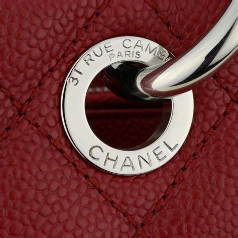 Chanel Grand Shopping Tote Gst Red Caviar With Silver Hardware 2013