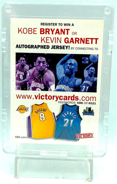 Vintage Upper Deck Victory Kobe Bryant Kevin Garnett Expired